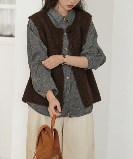 knitted vest & shirts　hm2553