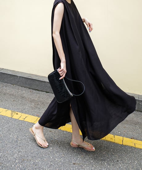 sleeveless long dresses / 2color　hm1379