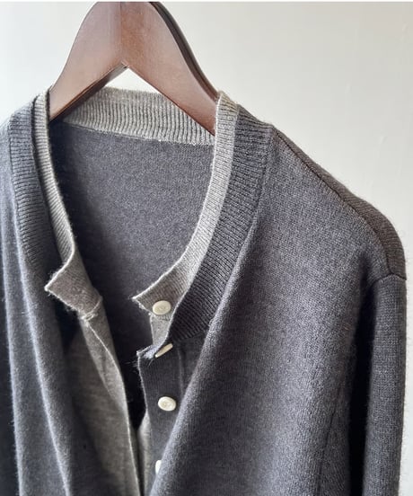 layered knit cardigan / 3color　hm1710