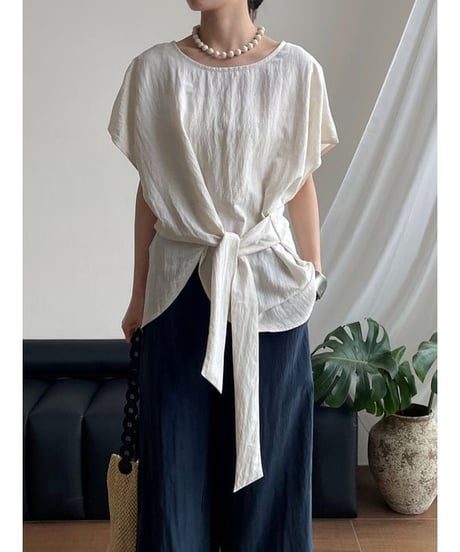 twist hem blouse / 2color　hm2407
