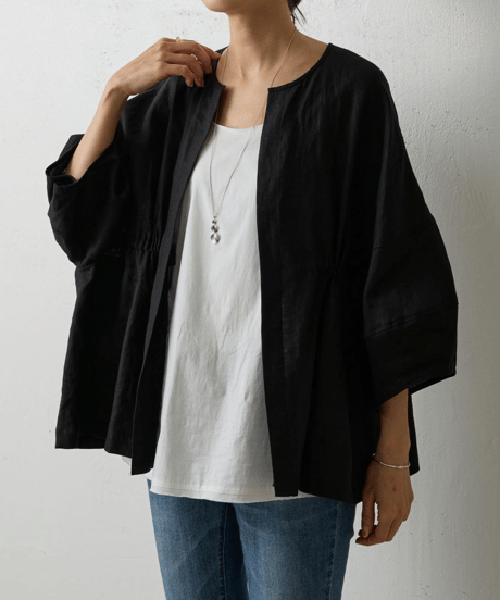 drawstring loose jacket / 2color　hm2985