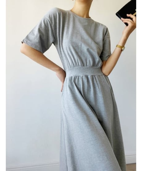 soft jersey midi dress / 2color　hm2113