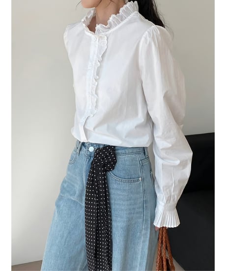 ruffled collar blouse　hm2080