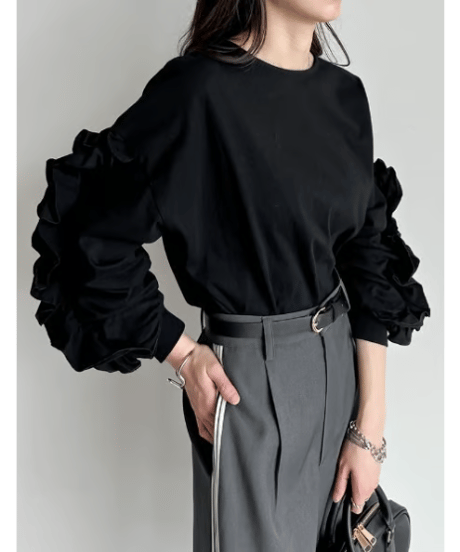ruffle sleeve pullover / 2color　hm2658