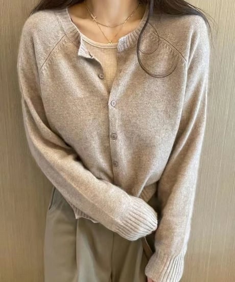 fluffy knit cardigan / 5color　hm2616