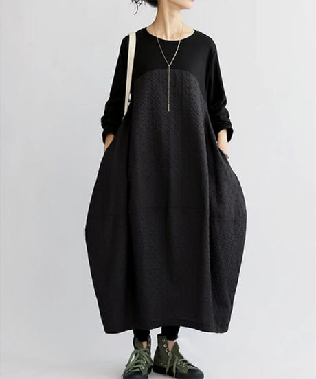 textured maxi dress　hm2584