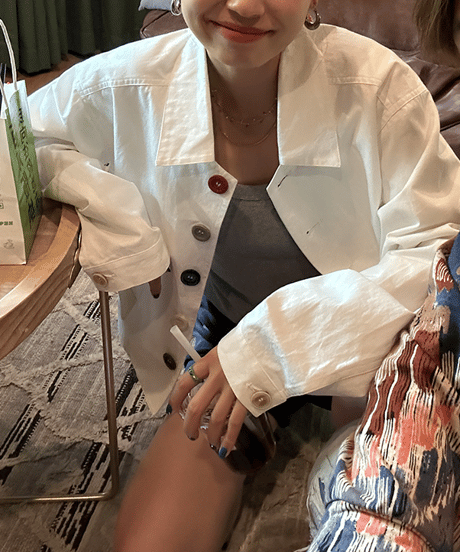 mix button jacket / 2color　hm1448