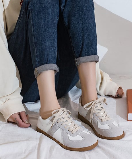 natural bicolor sneakers　hm1738