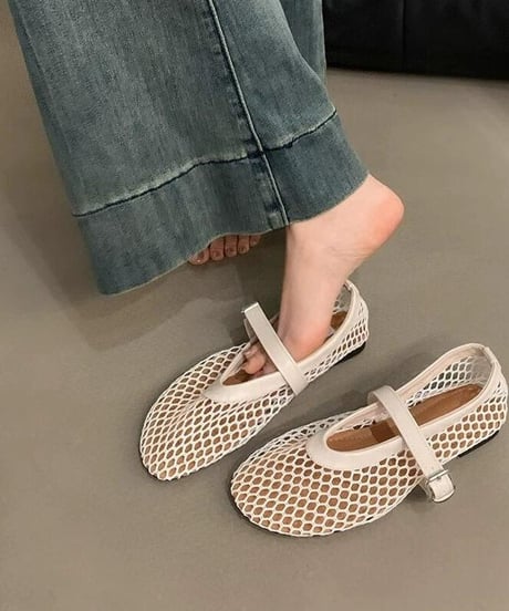 mesh mary jane shoes / 3color　hm2446