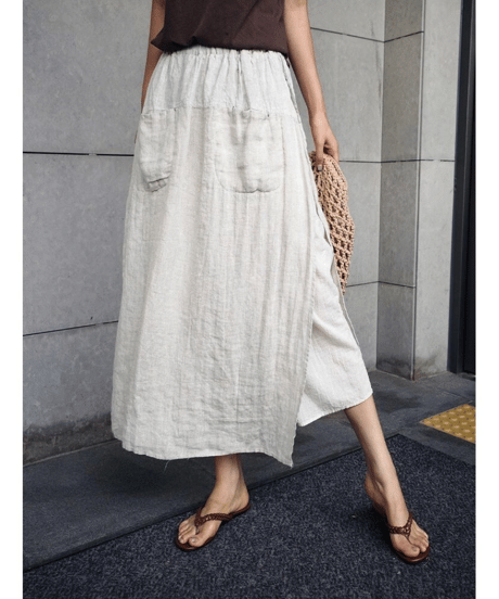 natural wide culottes / 2color　hm1515