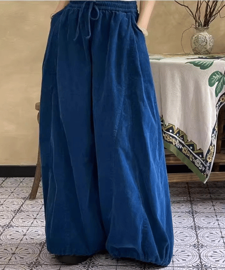 corduroy balloon pants / 4color　hm2731
