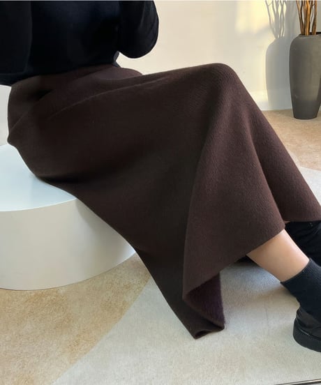 soft knit straight skirt / 6color　hm2678