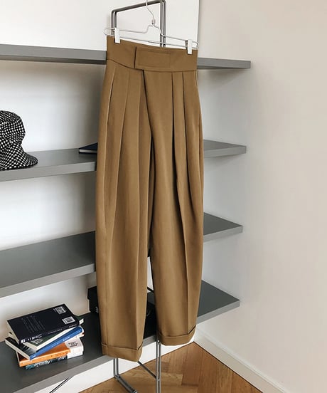 wide tucked pants / 2color　hm1671