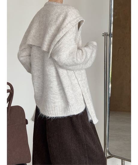 layered look knit top / 3color　hm2718