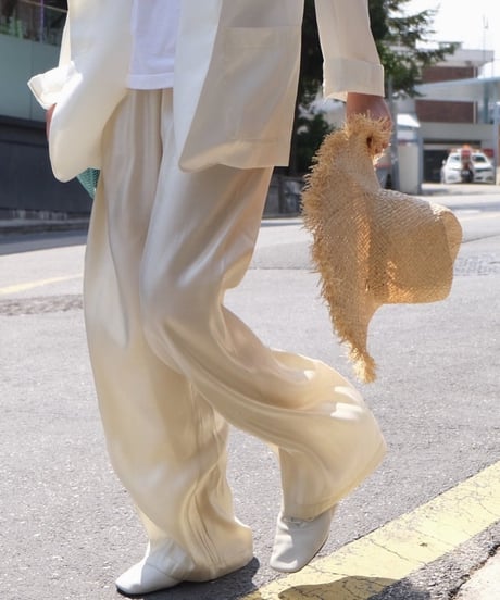 shiny wide pants / 2color　hm1666