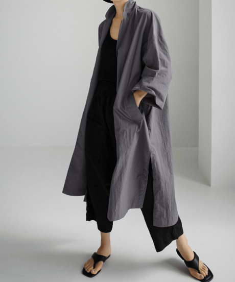 linen long shirt / 2color　hm2906