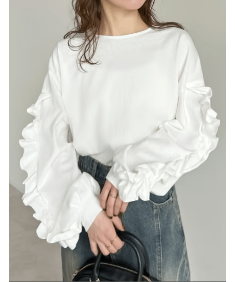 ruffle sleeve pullover / 2color　hm2658