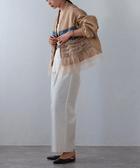 tulle mix blouson / 3color　hm2820