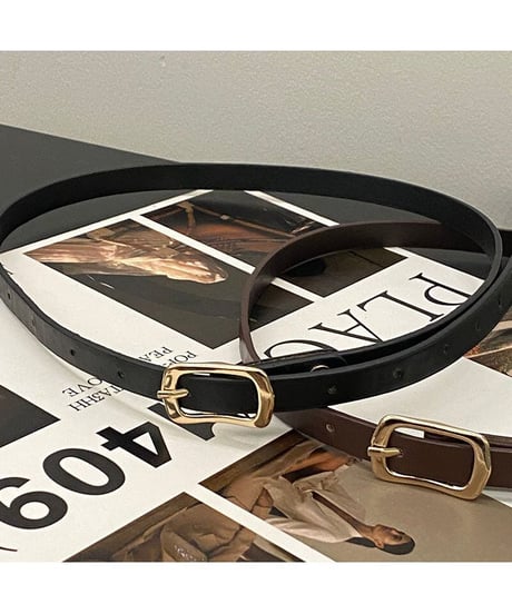 square buckle belt / 2color　hm2010