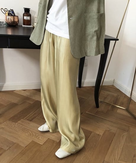 shiny wide pants / 2color　hm1666