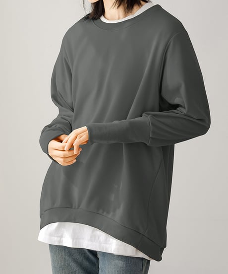 layered hem pullover / 8color　hm2635