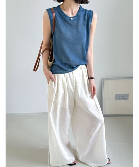 sleeveless knit top / 6color　hm2248