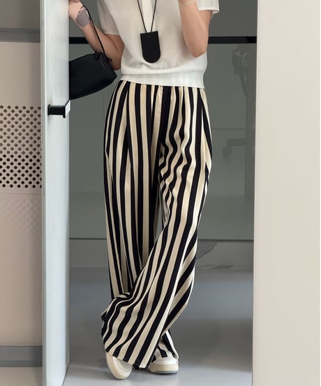 relaxed stripe pants　hm2373