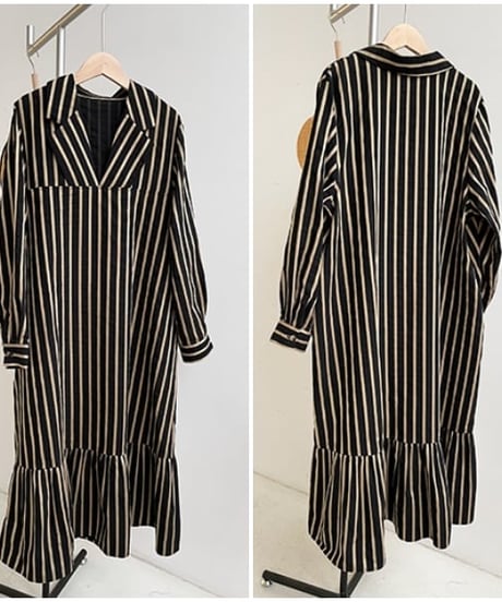 classical striped dress　hm1657