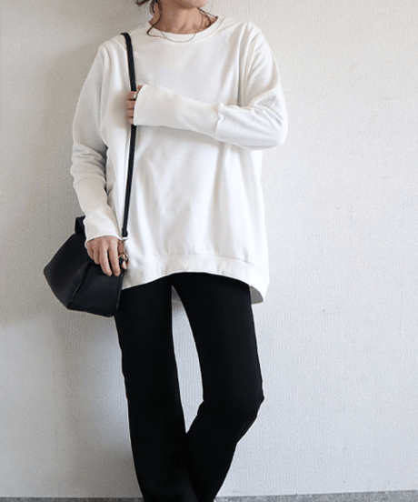 long ribbed sweatshirt  / 19color　hm2641