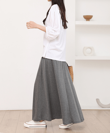 flared long skirt / 5color　hm2908