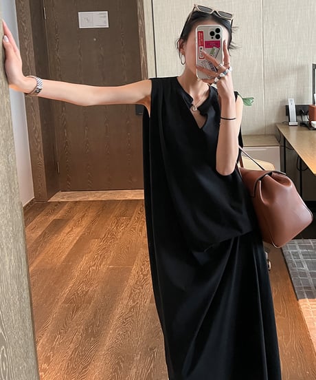 asymmetrical dress / 2color　hm1476