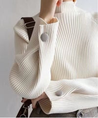 half turtle rib knit / 4color　hm1719