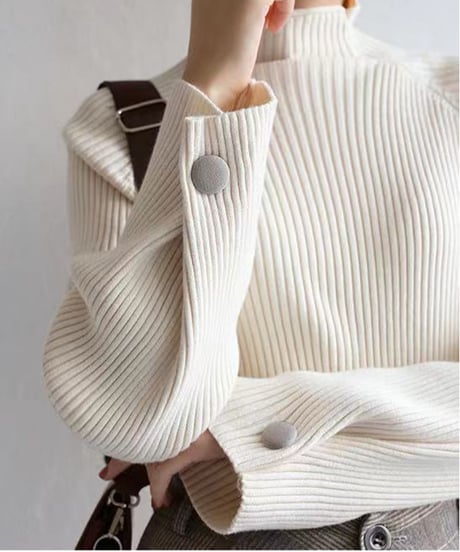 half turtle rib knit / 4color　hm1719
