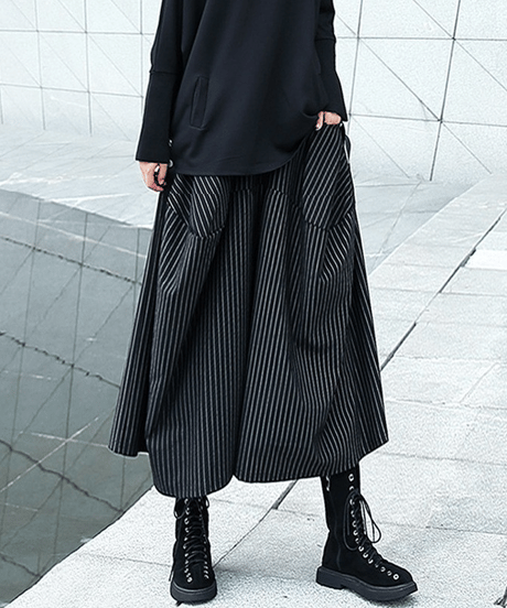 striped balloon skirt　hm2728