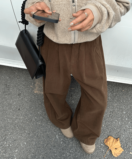 wide tuck pants / 2color　hm1128
