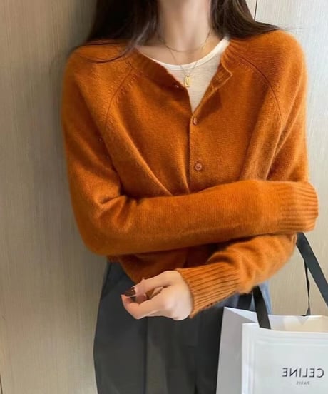 fluffy knit cardigan / 5color　hm2616