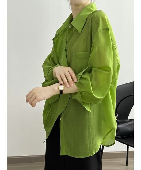 irregular sheer shirt / 3color　hm1925