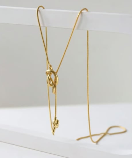 knotted gold necklace　hm2147