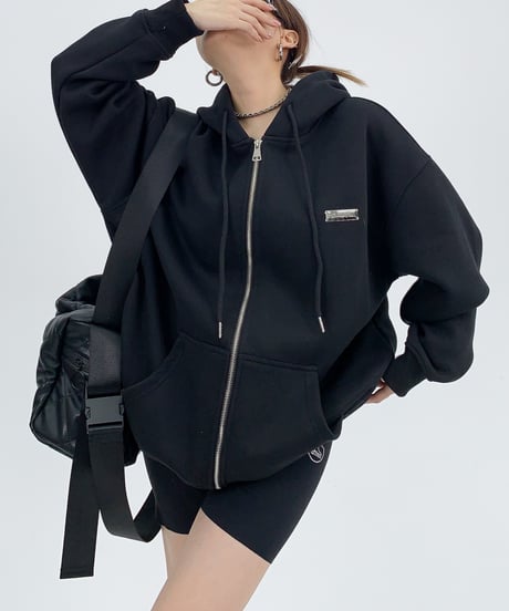 basic zip hoodie / 4color 　hm1946