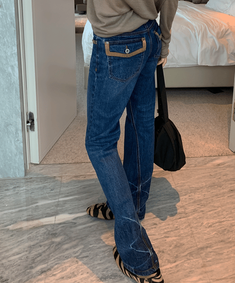 riveted denim pants / 2color　hm1424
