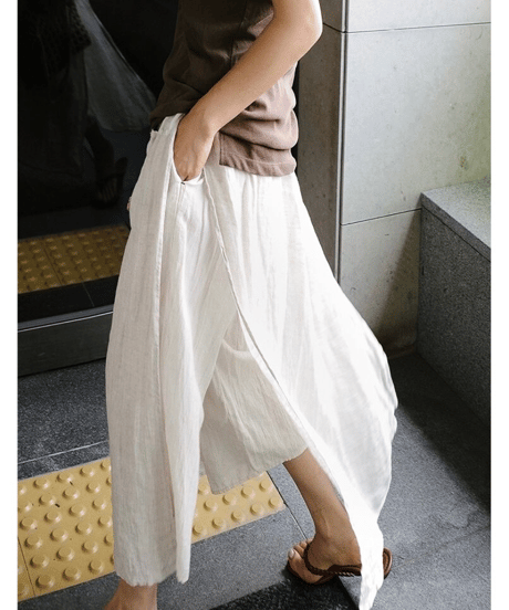 natural wide culottes / 2color　hm1515