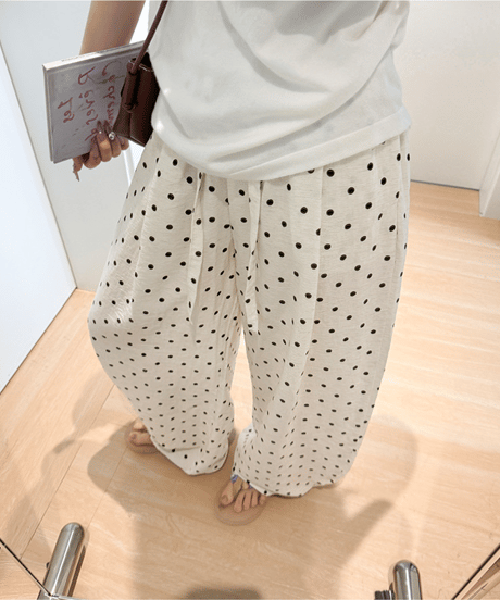 dot wide pants / 3color　hm2892