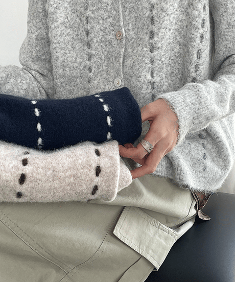 vertical stitch cardigan / 3color　hm2762