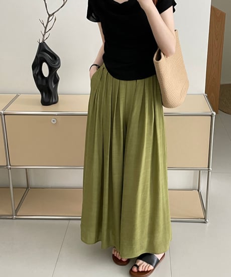 elegant wide pants / 3color 　hm1635
