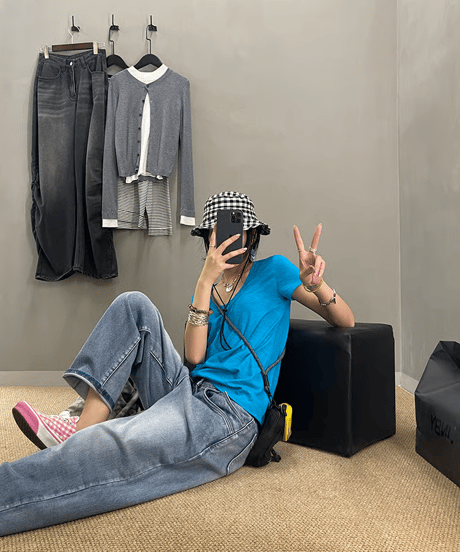 relax u-neck tee / 2color　hm2398