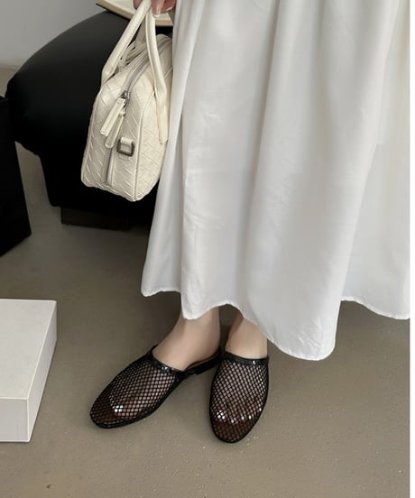 fishnet design flat sandal / 3color　hm2244