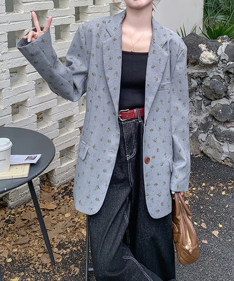 floral pattern jacket　hm2552