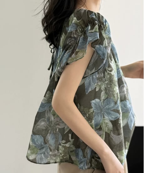 camouflage sheer top　hm2326