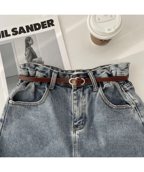 leather slim belt / 5color　hm2808