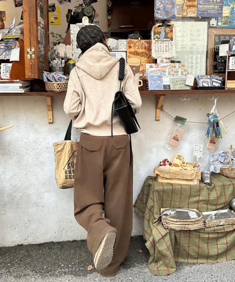 wide tuck pants / 2color　hm1128